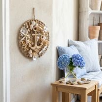 Itens Decoração de parede marítima DIY caixa decorativa anel âncora conchas Ø38cm