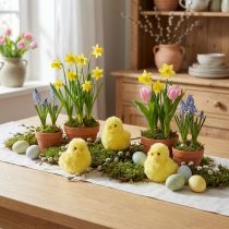 Itens Pintinhos decorativos, perfeitos para as celebrações de Páscoa na sala de estar ou no jardim, 7 cm, 6 peças