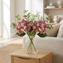 Itens Hortênsia Artificial Grande Rosa Malva Ø15cm L58cm 2pcs
