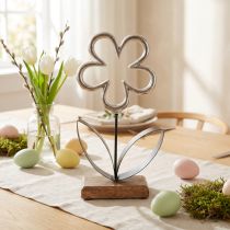 Itens Decoração de flores de metal prata preta decoração de mesa primavera Alt.36cm