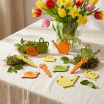 Itens Decoração dispersa em madeira com motivos coloridos 4-6cm 72 un