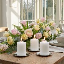 Itens Velas Pilar Velas Brancas H70mm Ø50mm 12 unidades