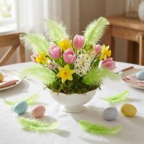 Itens Penas para confecção em decoração de penas verdes claras 5-10cm 20g