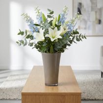 Itens Vaso "Fizzy" cinza platina Ø28,5cm H45cm 1 un.