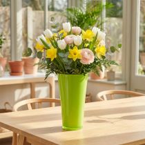 Itens Vaso "Fizzy" Ø16cm H27cm Verde Maçã 1 pc