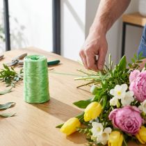 Itens Encadernação de ráfia verde luz verde artificial ráfia floral ráfia W5mm L800m