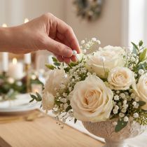 Itens Alfinetes de miçangas branco Ø20mm 90mm