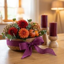 Itens Fita decorativa fita de linho natural berry 25mm 20m