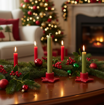 Itens Castiçal em formato de estrela para velas finas, Advento e Natal, 8 cm, 2 peças