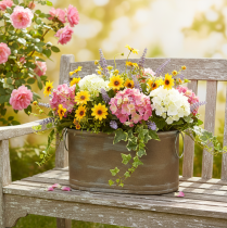 Itens Conjunto de vasos e floreiras de metal, estilo retrô vintage, 22,5 cm/27 cm/31 cm de comprimento