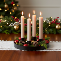 Itens Suporte magnético redondo para velas, preto fosco, para velas cônicas de 25 mm, conjunto com 4 peças.