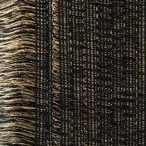 Itens Fita de franjas pretas e douradas, 4 cm x 25 m - Ideal para decoração de guirlandas, fitas de luto e acessórios vintage.