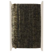 Itens Fita de franjas pretas e douradas, 4 cm x 25 m - Ideal para decoração de guirlandas, fitas de luto e acessórios vintage.