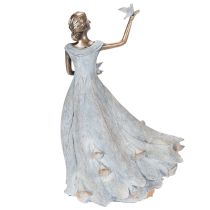 Itens Estatueta de uma mulher com um pássaro. Escultura decorativa artisticamente concebida para um design intemporal. 41 cm