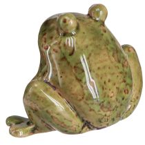 Itens Decoração de sapo, cerâmica, verde/marrom, vintage, verão, 7 cm de altura, 2 peças