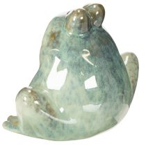 Itens Estatueta decorativa de sapo em cerâmica, design detalhado, ideia de presente encantadora, 13 cm