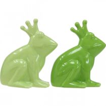 Itens Sapo decorativo de cerâmica, sapo príncipe casal decoração de verão 13×8×16cm 2pcs