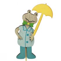 Itens Sapo com guarda-chuva flor plug madeira 8,5 cm 12 unidades