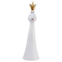 Itens Sapo Príncipe Sapo Decorativo Figura Decorativa Ouro Branco Alt.30,5cm