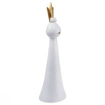 Itens Sapo Príncipe Sapo Decorativo Figura Decorativa Ouro Branco Alt.30,5cm