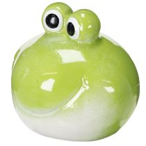 Itens Figura decorativa de sapo, estatueta de cerâmica fofa para decoração de mesa de sala de estar, 18 cm