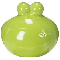 Itens Figura decorativa de sapo, estatueta de cerâmica fofa para decoração de mesa de sala de estar, 18 cm