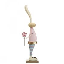 Coelhos decorativos de primavera em metal par de coelhos Alt.39cm
