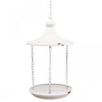 Itens Alimentador de pássaros decorativo shabby chic decoração suspensa branco Ø20cm