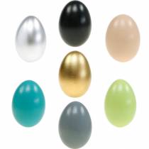 Ovos de ganso ovos soprados decoração de Páscoa várias cores 12 peças