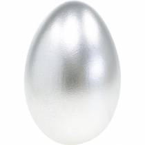 Ovos de ganso Ovos de prata soprados decoração de Páscoa 12 unidades