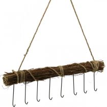Vestiário decoração de parede cabide cabide trilho de madeira pacote 52 cm