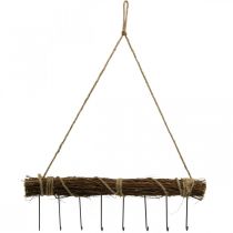 Vestiário decoração de parede cabide cabide trilho de madeira pacote 52 cm
