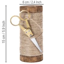 Itens Carretel de lã com tesoura decorativa Ø6,5cm A15cm 2 peças Estilo vintage