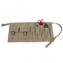 Bolsa de ferramentas de jardim cinto cinto de jardim caqui L 112 cm