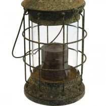 Grelha de decoração de jardim, lanterna de jardim, lanterna de metal Ø17cm H33cm