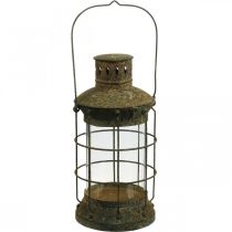 Grelha de decoração de jardim, lanterna de jardim, lanterna de metal Ø17cm H33cm