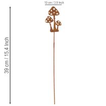 Itens Estaca de jardim em aço corten, estaca decorativa para planta Amanita muscaria, 10 cm, 6 peças
