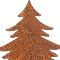 Itens Estaca de jardim em aço corten, com desenho de veado, estrela e pinheiro, 10/15 cm de altura, conjunto com 3 peças.