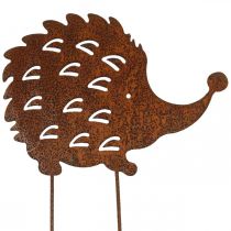 Estaca de jardim ouriço patina ferrugem estaca de cama decorativa 20cm