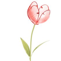 Itens Estaca de jardim em forma de tulipa de vidro - Linda decoração para jardim e varanda, 94 cm