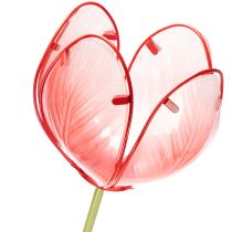 Itens Estaca de jardim em forma de tulipa de vidro - Linda decoração para jardim e varanda, 94 cm