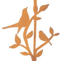 Itens Galho decorativo de jardim com pássaros, em metal, 100 cm