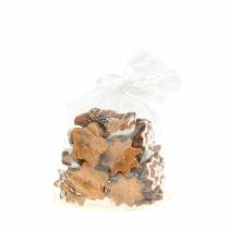 Itens Biscoitos decorativos de Natal em formato de estrela, 24 unidades, para decoração de mesa festiva, com aparência de açúcar de confeiteiro, estrelas decorativas de poliresina com aproximadamente 6 cm.