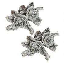 Itens Rosa para decoração de sepultura em poliresina 10cm x 8cm 6pcs