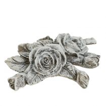Rosa para decoração de sepultura em poliresina 10cm x 8cm 6pcs