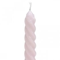 Velas torcidas velas espirais rosa Ø2.2cm H30cm 2pcs
