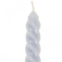 Velas retorcidas velas cônicas azul claro Ø2,2cm A30cm 2uds