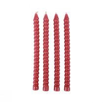 Itens Velas torcidas velas em espiral rosa Ø1,4cm Alt.18cm 4 unidades