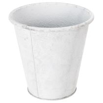 Itens Vaso ornamental de metal para plantas, branco, Ø18,5cm, A18cm