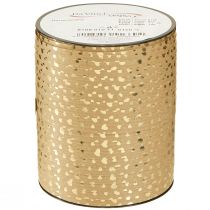 Itens Fita para presente fita ondulada com corações marrom dourado 10mm 100m